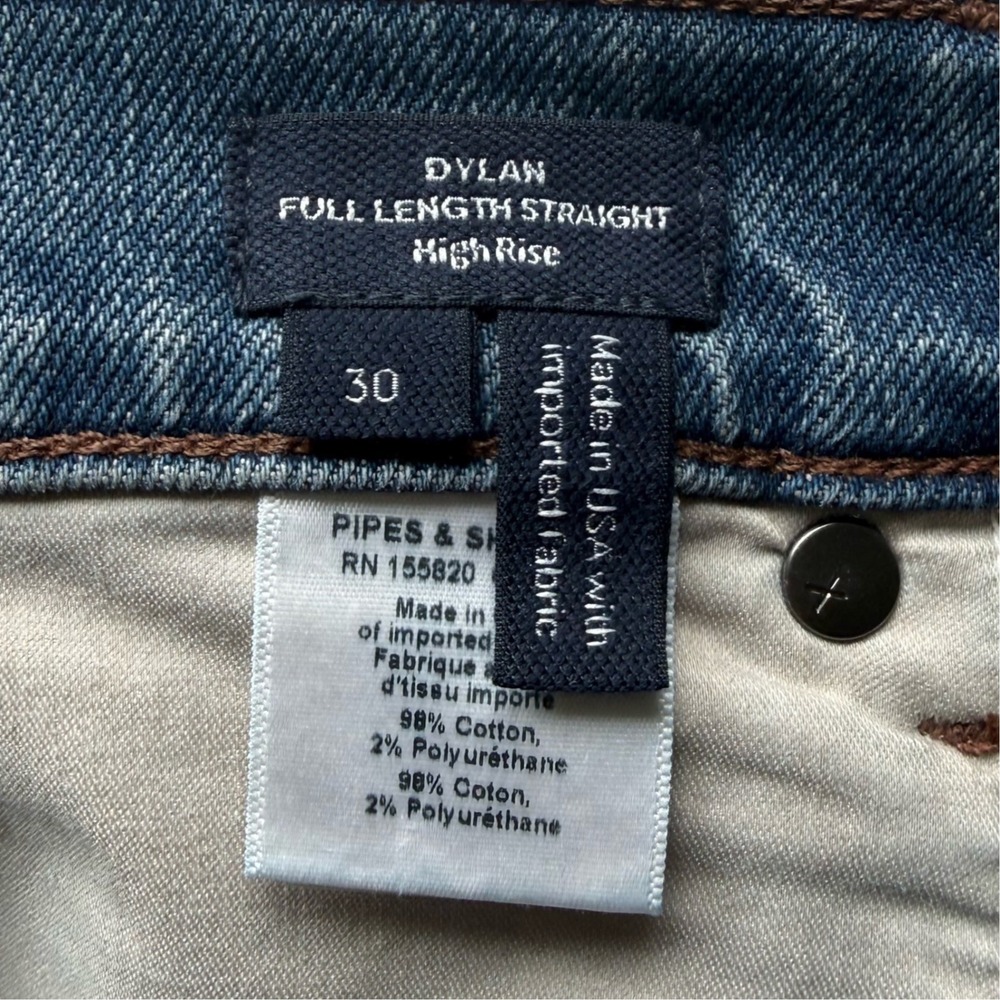 NWT Veronica Beard Dylan High Rise Straight Leg Wide Cuff Jeans Thriller 30 - Picture 6 of 7